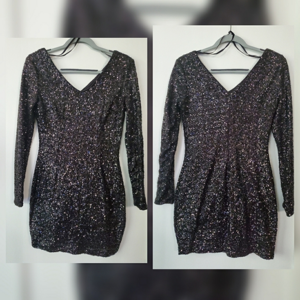 Epique Moi Black Sequin Dress